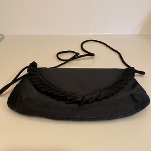 Milor Black Satin Evening Bag